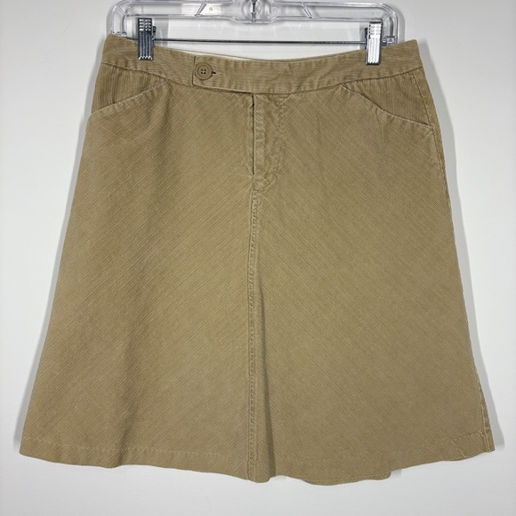 GAP Dresses & Skirts - Vintage Y2K GAP Diagonal Corduroy A-Line Skirt Women Size 6 High Waisted Pockets